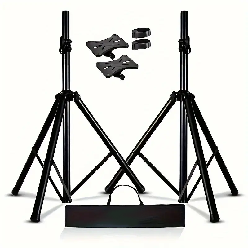 2Pk 4Ft Wb Speaker Stand Tripod Floor Adjustable Up To 48 Inch Dj Studio Monitor Stands Pole Mount Pair   Valentines Day Gift