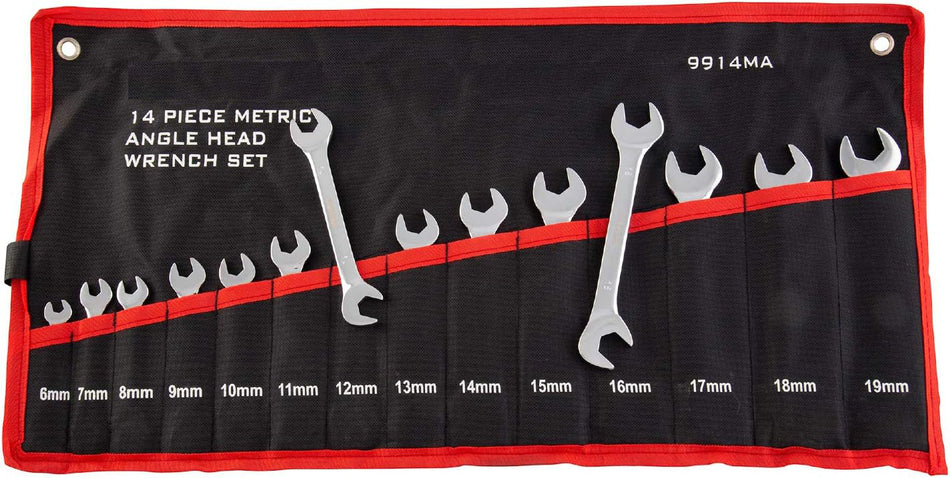 Tools 9914M Metric Angle Wrench Set Fully Polished 6Mm   19Mm 14 Piece