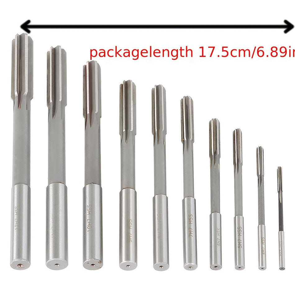 10Pcs Findmall Reamer Set 18   1532 Sizes H7 High Speed Steel Straight Flute Shank   Precision Chucking Milling Kit For Lathes Drill Presses Cnc Machines