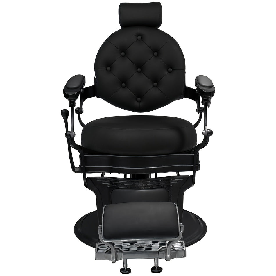 Vintage Aluminum Barber Chair   Hydraulic Reclining 360 Degree Swivel Heavy Duty For Barbershop Hair Salon Tattoo Massage Spa Black Color