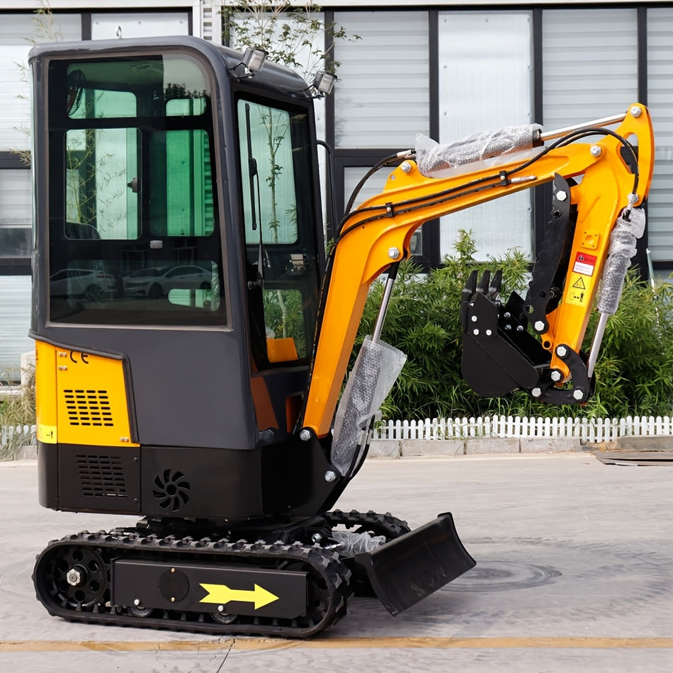 135Hp Mini Crawler Excavator   1 Ton Capacity Heavy Duty Performance Enclosed Cab   Durable Alloy Steel Fuel Efficient Rato Engine Random Color