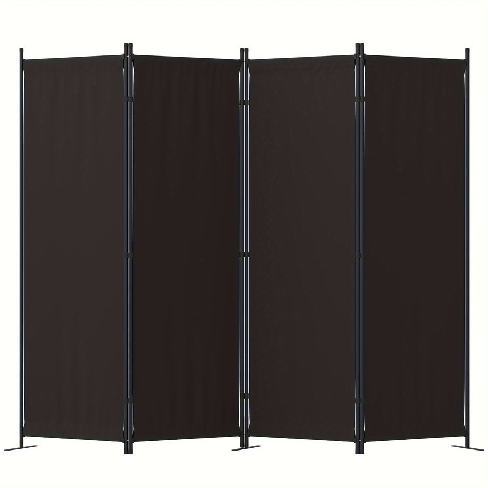4 Panel Black Privacy Screen   Modern Folding Room Divider With Sturdy Metal Frame Easy Assembly Space Saving Design Perfect For Office Bedroom Hospital   Durable Wrinkle Resistant Fabric Room Dividers And Folding Privacy Screens Black