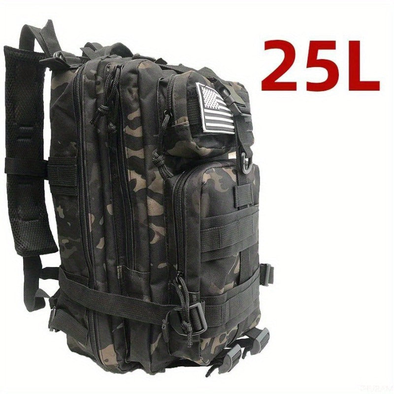 Spacious Waterproof 1000D Nylon Backpack   Tactical Outdoor Rucksack For Camping Hiking Trekking Fishing Casual Style Hand Washable Mens Fashion Available In 66Gal Size Hiking Backpack Camo Black