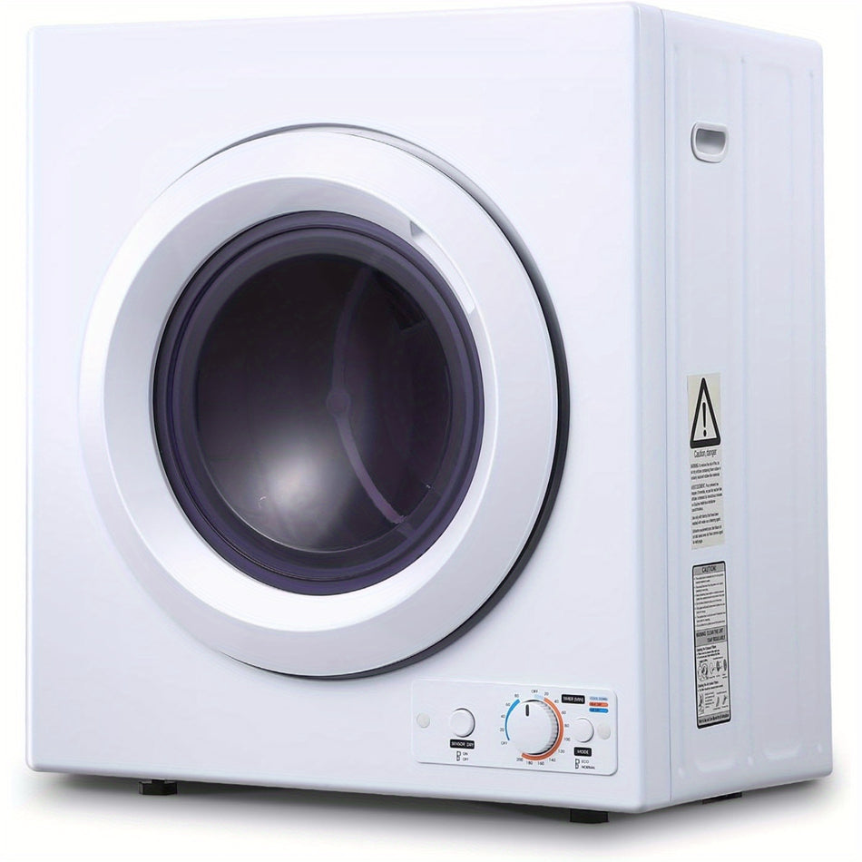 27 Cuft Compact Clothes Dryer 2 Temperatures Dries Up To 144 Lbs Of Clothes 1400W Small Dryer Machine With Stainless Steel Tub Suitable For Home Dorm Rvs