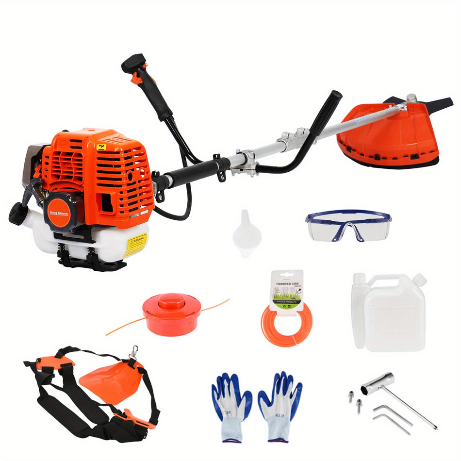 1Pc 7087 X 1378 X 1378 Inch 52Cc Weed Fuel Powered 2 In 1 Wireless Hedge Machine 2 Stroke Lawn Mower Handheld Weed Mower Industrial Cleaning For Hotel And School