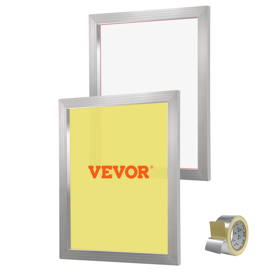 Screen Printing Kit 2 Pieces Aluminum Silk Screen Printing Frames 20X24Inch Silk Screen Printing Frame With 230 Count Mesh High Tension Nylon Mesh And Sealing Tape For T Shirts Diy Printing