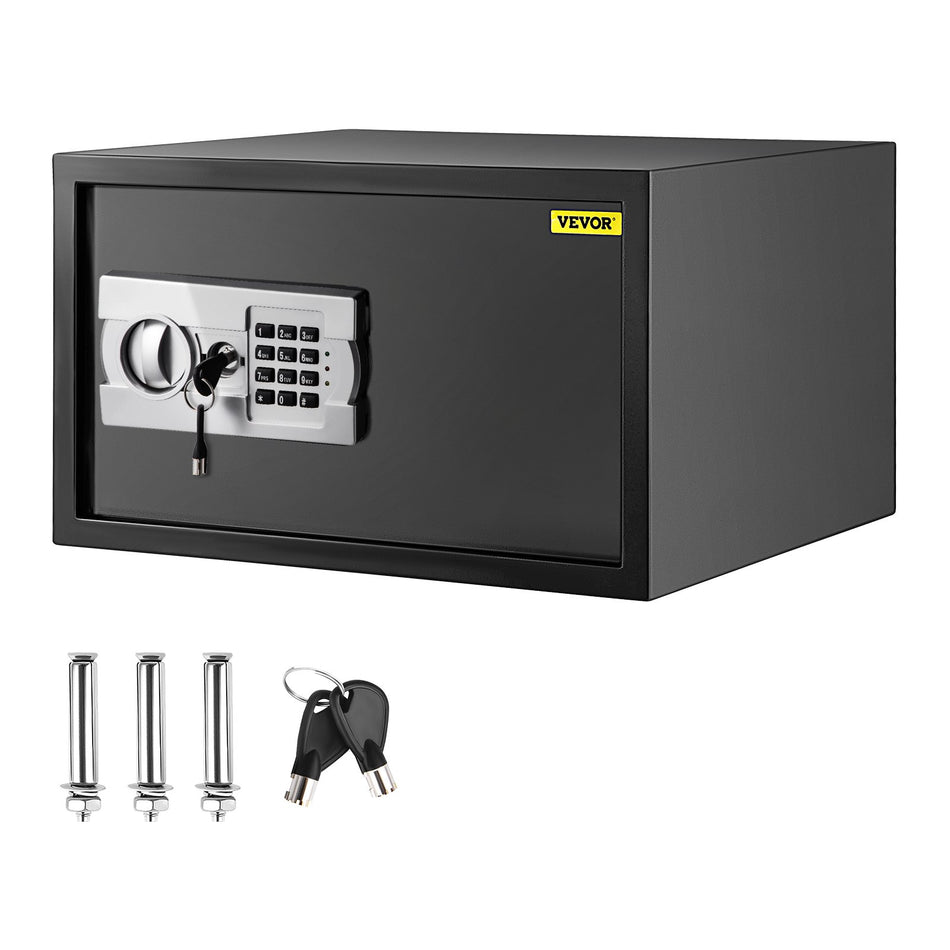 Security Safe Box 11 Cubic Feet Safe Deposit Box Black Cabinet Safes 17X145X9 Inch Keypad Safe Digital Safe Box Great For Home Hotel And Office