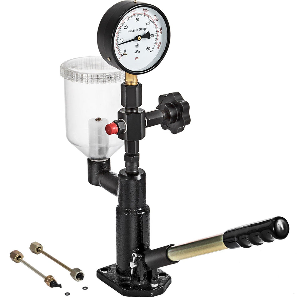 400Bar 6000Psi Diesel Fuel Injector Tester Diesel Injector Nozzle Tester With Dual Scale Gauge To Adjust Injector Nozzle Pressure And Testing Diesel Injector Nozzle Pop Pressure Tester