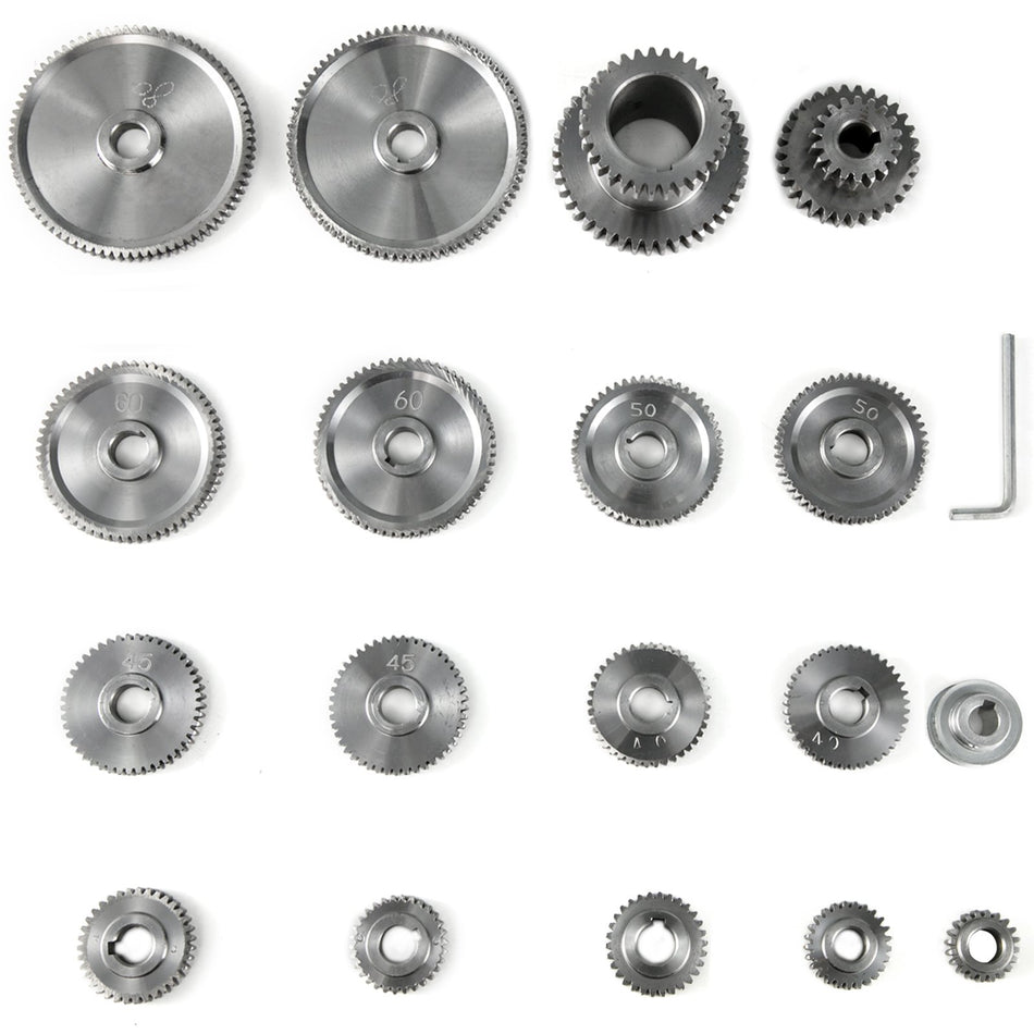 18Pcsset Cj0618 Lathe Mini Lathe Gears Metal Cutting Machine Gears Lathe Gears Metal Exchange Gear 18Pcsset