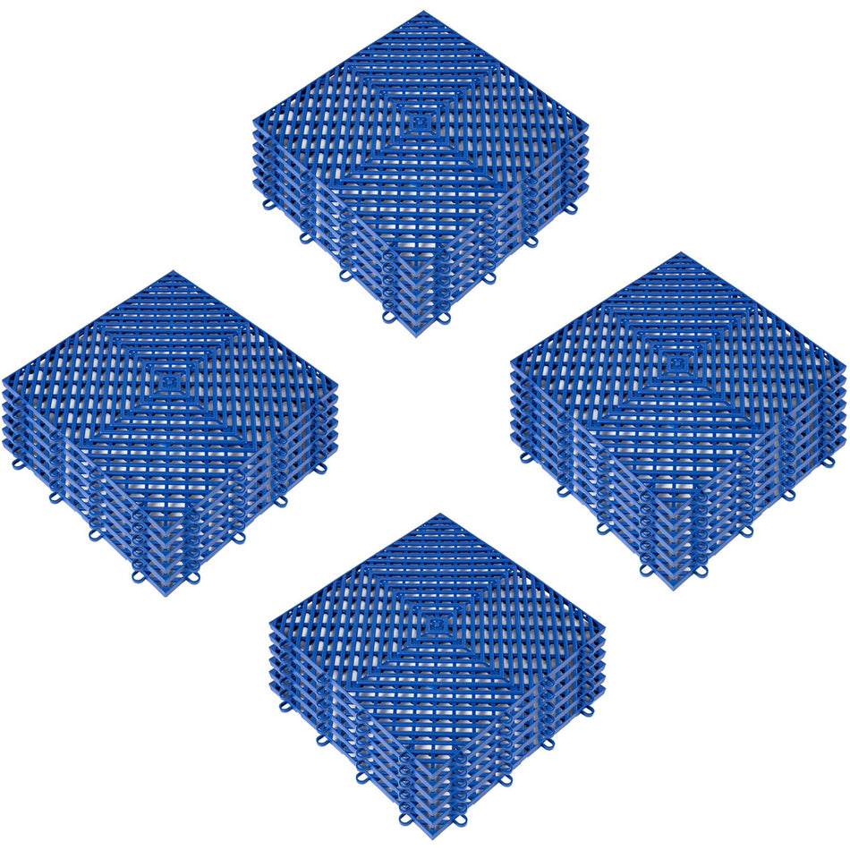 Rubber Tiles Interlocking 25 Pcs Blue Drainage Tiles 12X12X05 Inches Deck Tiles Outdoor Floor Tiles Outdoor Interlocking Tiles Deck Flooring For Pool Shower Bathroom Deck Patio Garage
