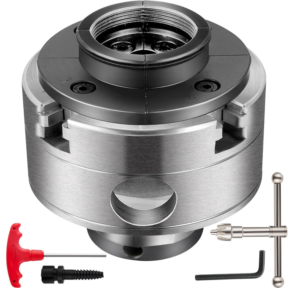 Wood Lathe Chuck 375 Woodturning Chuck 4 Jaw Gear Chuck 1In X 8Tpi Thread Mini Key Chuck Precision Self Centering Woodturning Chuck Jaws Wood Lathe Accessories For Bowls Vases