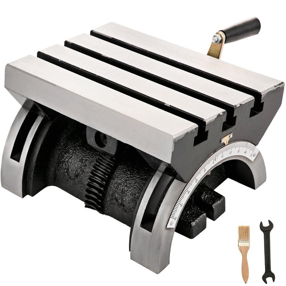 Tilting Milling Table 10X7Inch Tilting Angle Milling Machine 0 90Adjustable Swivel Angle Plate With 3 T Slots And An Adjustable Crank Handle Heavy Duty Tilting Milling Machine For Grinding