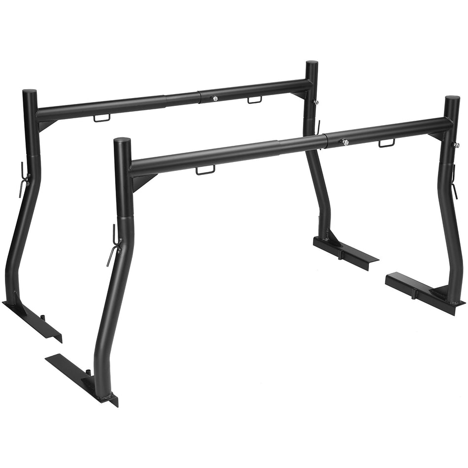 Truck Rack 46 71Inch Extendable Truck Ladder Rack 800 Lbs Capacity Steel Ladder Rack For Truck With Non Drilling J Bolts Heavy Duty Truck Bed Rack For Kayak Surfboard Lumber Ladder