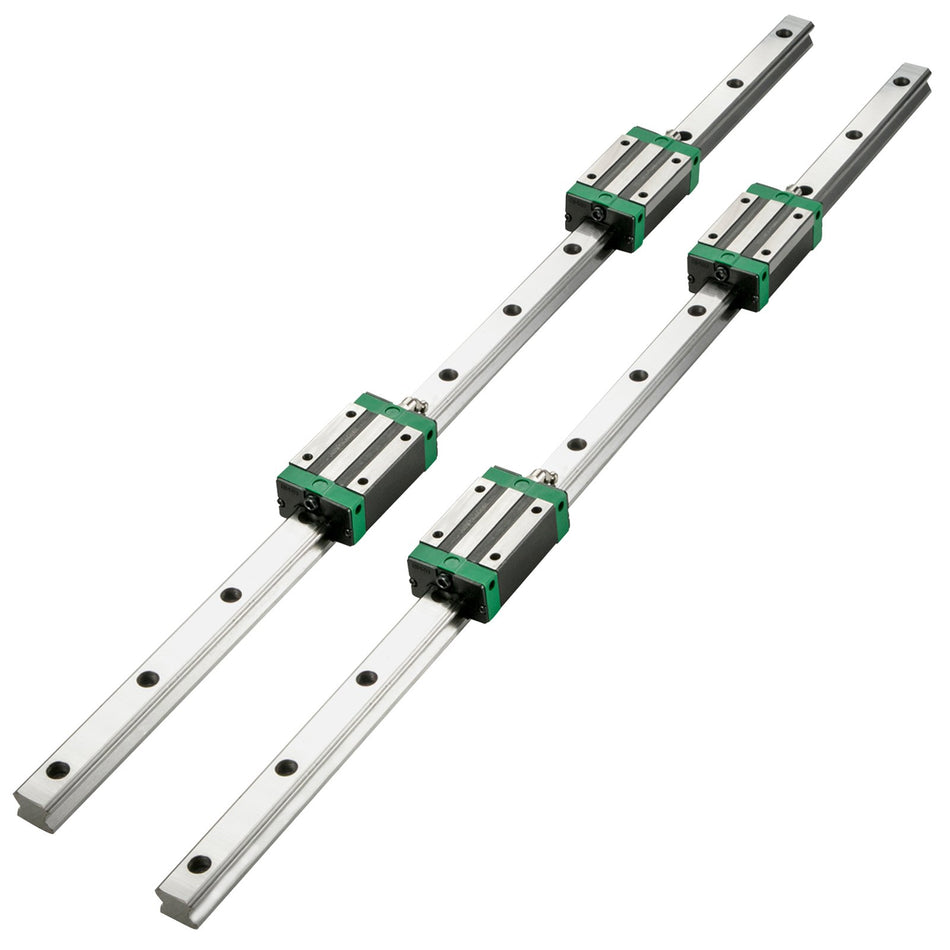 2Pcs Linear Rail 079 67 Inch Linear Bearings And Rails With 4Pcs Hsr20 Bearing Block Linear Motion Slide Rails Plus For Diy Cnc Routers Lathes Mills Linear Slide Kit Fit X Y Z Axis
