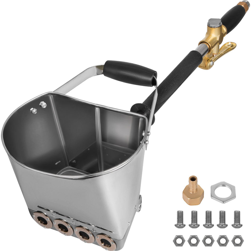 4 Jet 3Hp Stucco Sprayer Plaster Sprayer Cement Mortar Spray Gun Hopper Wall Paint Spray Gun Wall Painting Concrete Tool Manual Sprayer For Painting Wall Or Ceilings