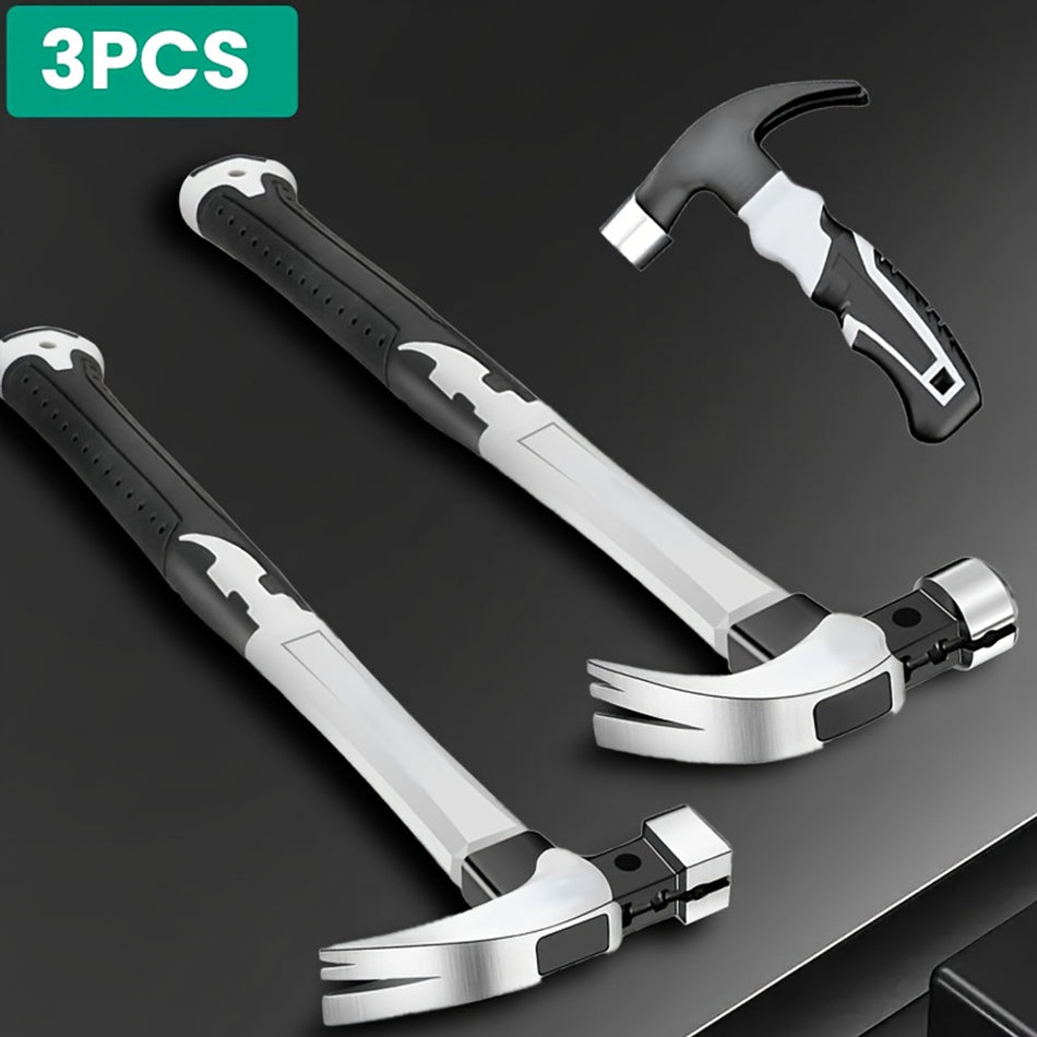 3Pcs Set Of Sheep Horn Hammer Shockproof And Wear Resistant Hammer Head Anti Skid Handle Electrician Specific Hammer