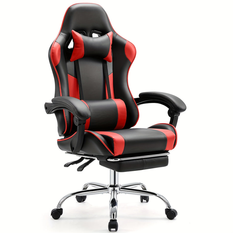 Ultimate Gaming Throne   Ergonomic Computer Chair With Footrest Lumbar Support Height Adjustment 360 Swivel Headrest And Breathable Mesh For Long Lasting Comfort And Productivity In Office Or Gaming Sessions Red Color