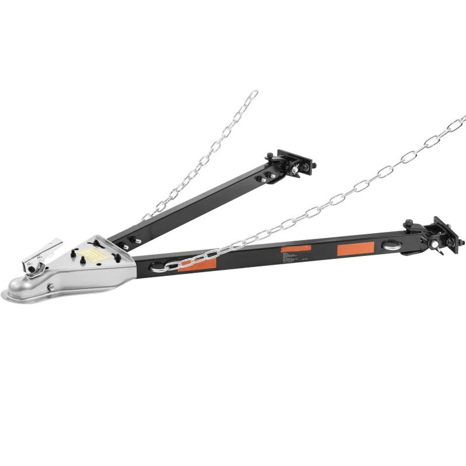Tow Bar 5500 Lbs Towing Capacity With Chains Powder Coating Alloy Steel Bumper Mounted Universal Towing Bar Coupler Fits 2 Inch Ball Hitch 394 Inch Opening Width For Rv Car Trailer Truck