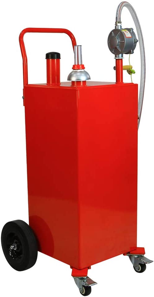 30 Gallon Portable Gas Caddy Oil Storage Fuel Transfer Tanks Large Gasoline Diesel Can Hand Siphon Pump