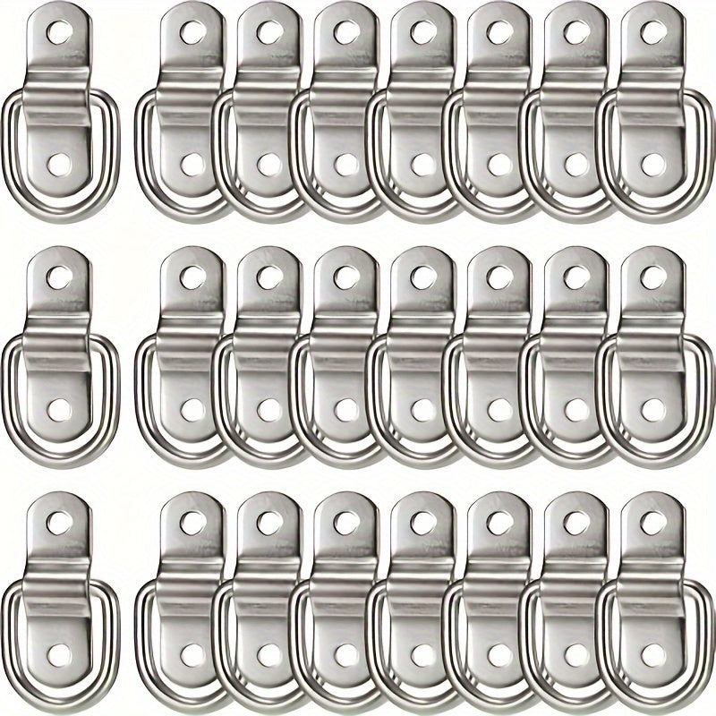 24 Pieces D Ring Tie Down 14 Inch D Rings Trailer 700 Lbs D Ring Bracket D Ring Mounting Plate For Ratchet Tie Down Straps Car Truck Bed Cargo