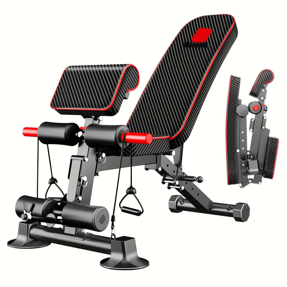 1Pc Adjustable Weight Bench Practical Weight Bench For Full Body Exercise Foldable Exercise Multifunctional Bench Suitable For Portable Fitness Strength Training Equipment In Home Gyms