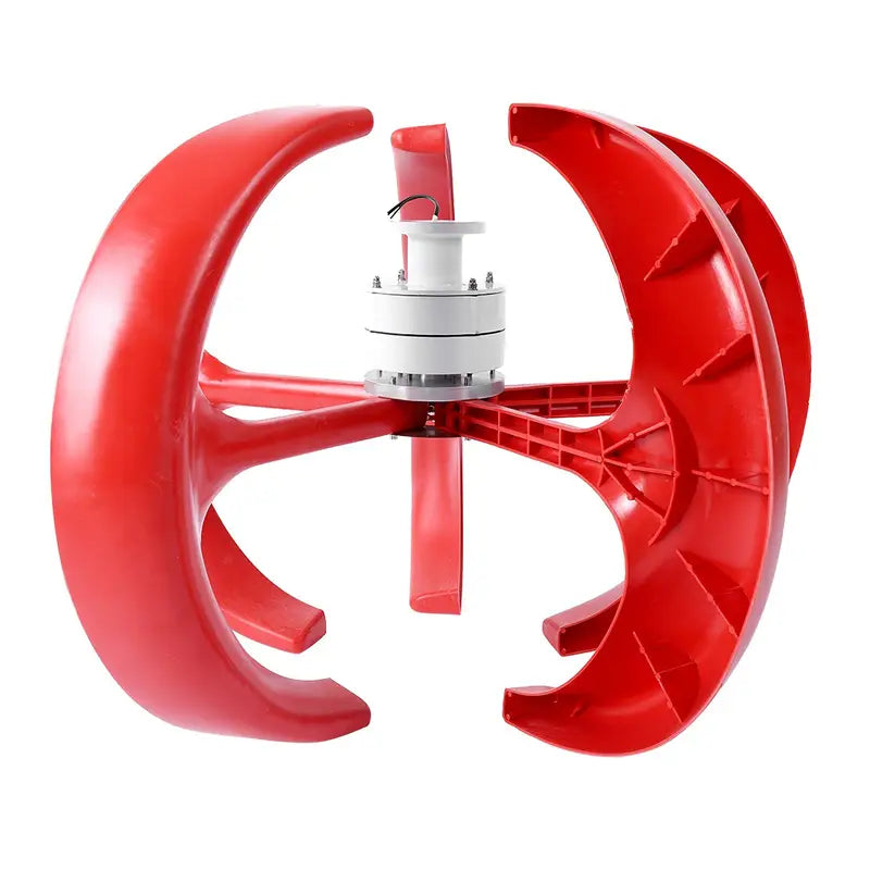 600W 12V 4 Blade Wind Turbine Kit   White Metal Vertical Generator With Permanent Magnet 3 Phase Ac Output Solar Charging Controller For Hybrid Wind Systems Red Aluminum Alloy