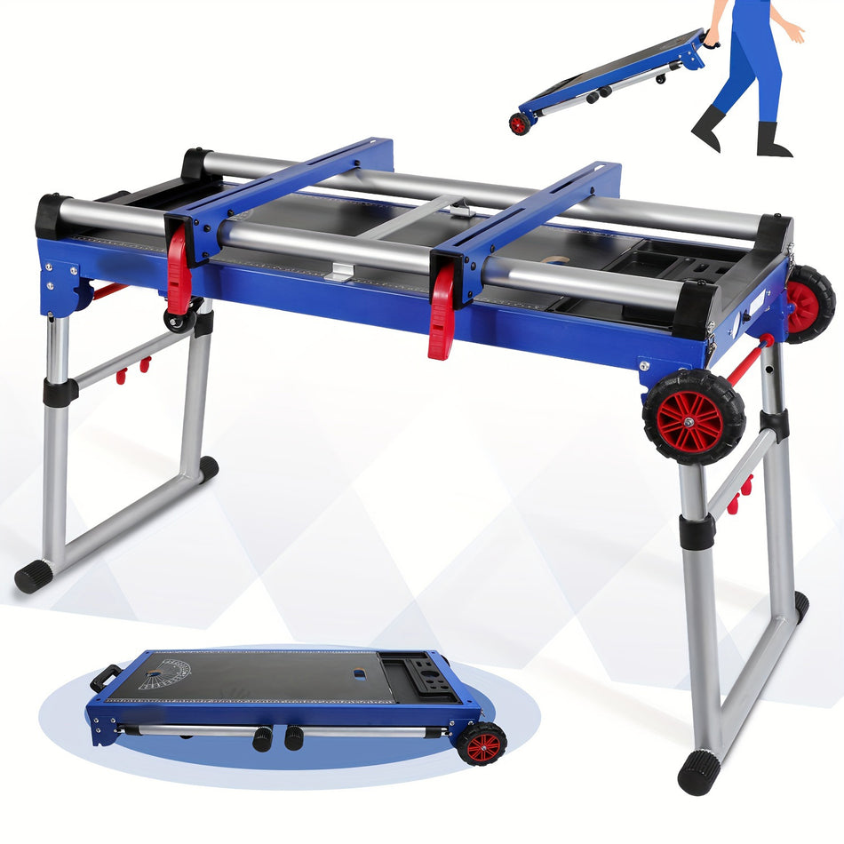 5 In 1 Portable Folding Workbench   Adjustable Legs Miter Saw Stand   Detachable For Woodworking