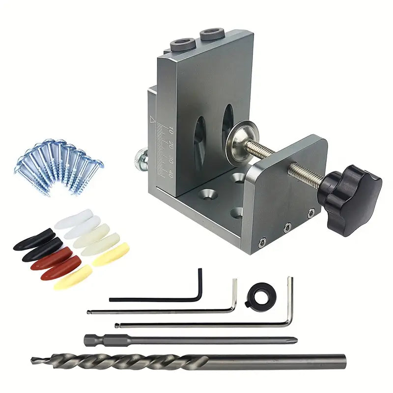 Tool For Quick Positioning And Drilling Of Oblique Holes At A 15 Degree Angle With A Screw To Block The Hole Used As An Auxiliary Tool For Drilling Screws Silvery A
