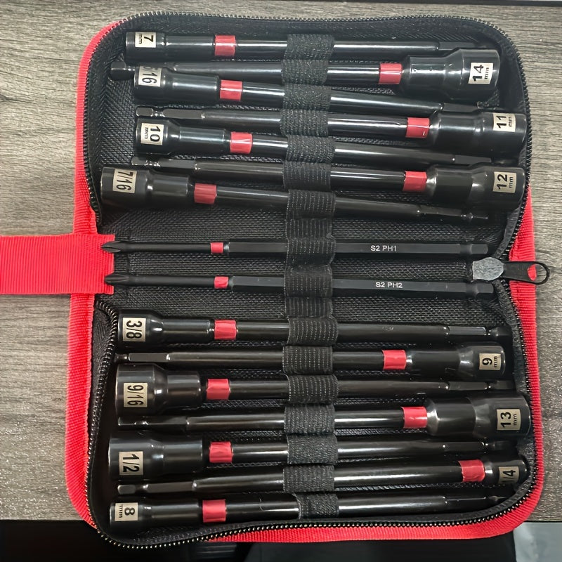 16Pcs Magnetic Nut Driver Set   Durable Steel Ideal For Halloween Christmas Projects