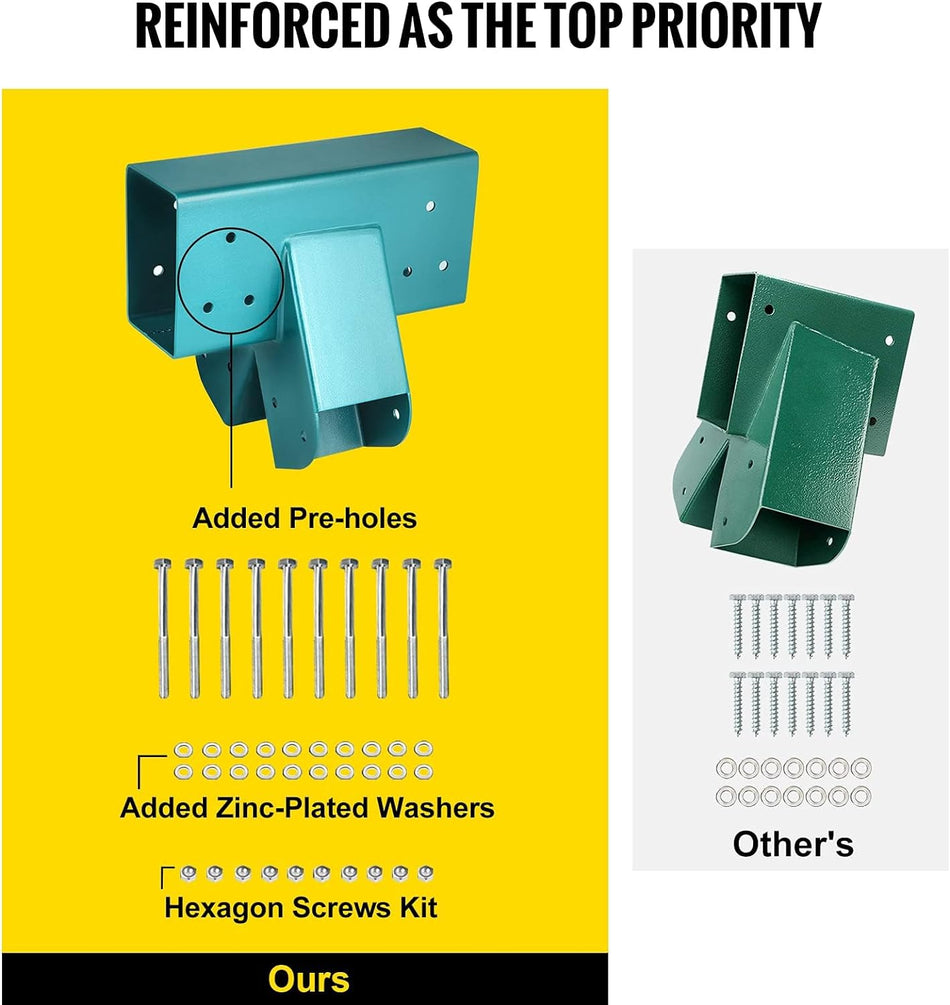 Swing Set Bracket 12 Swing Bracket A Frame Construction Swing Set Hardware Iron Material With Green Powder Coated Diy Swing Set End Bracket Swing Set Kit For 2 4X4 Legs 1 4X6 Beam