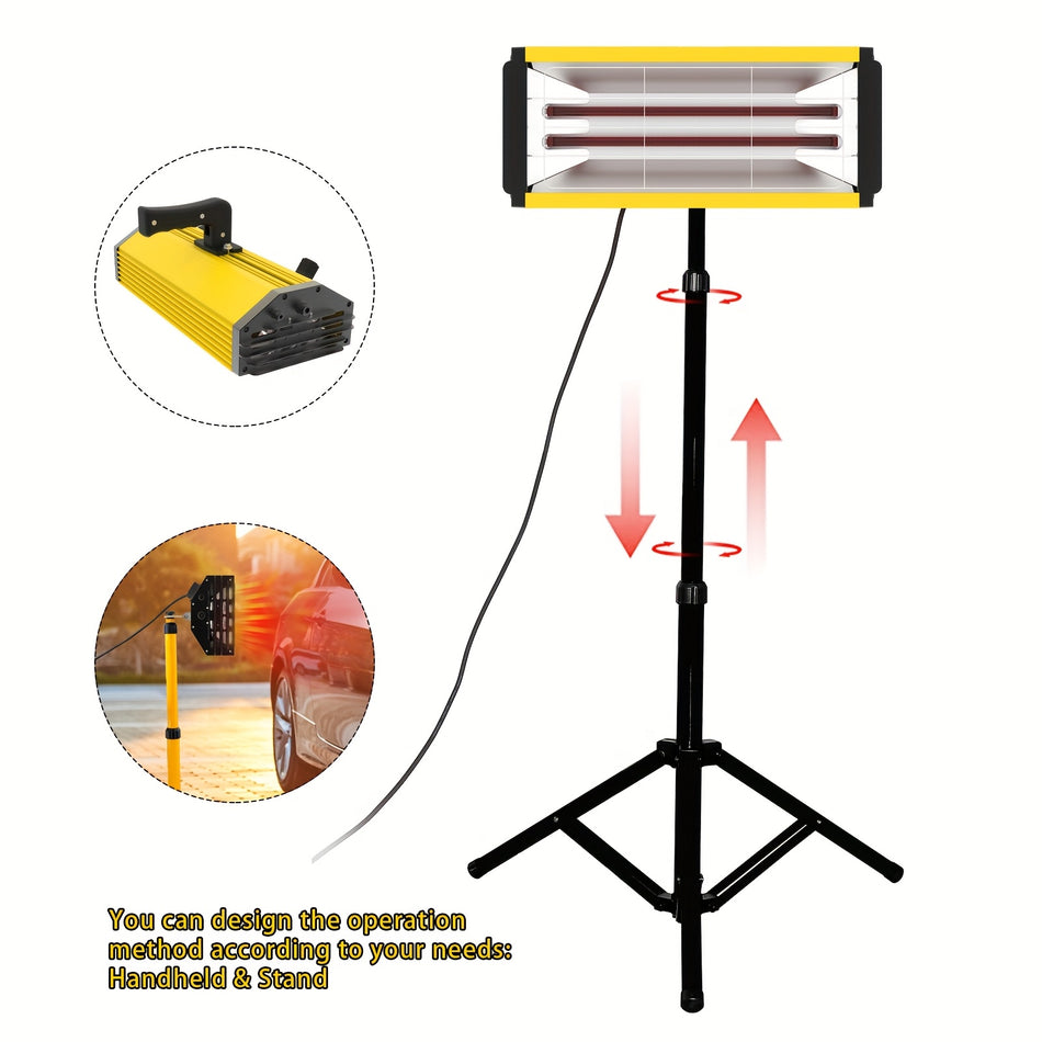 2000W Infrared Paint Curing Lamp Shortwave Infrared Paint Baking Lamp Car Body Repair Tools Paint Dryer With Bracket Zjy  Kc 002 Y