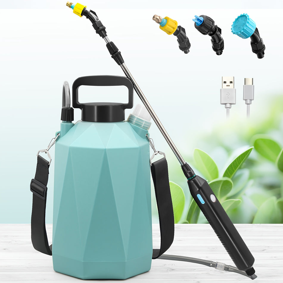135 Gallon Electric Garden Sprayer Battery Powered Sprayer With 3 Mist Nozzles Yard Pump 5L Sprayer With Retractable Wand Water Lawn Sprayer With Adjustable Shoulder Strap For Gardening