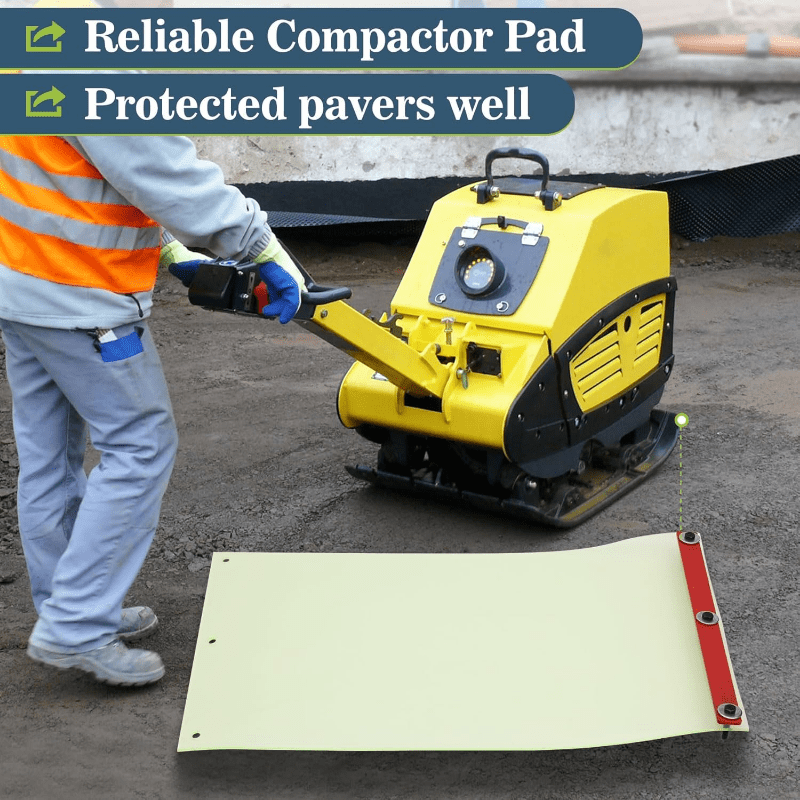 56035 047 Compactor Pad Construction Zone Plate Compactor Pad Pavers Plate Tamper Pad Plate Compactor Pad For Pavers