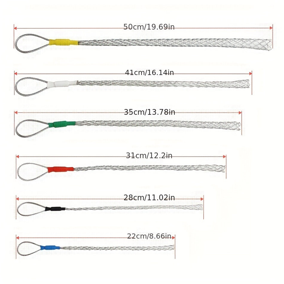 Steel Galvanized Mesh Cable Puller   Antislip Pipe Conduit Grips Net Cover For 4 25Mm Cables