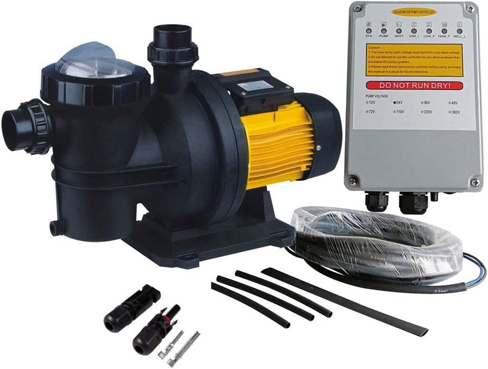 Swimming Pool Pump 48V 34Hp Powerful Solar Water Pump With Mppt Controllersuitable For Salt Water