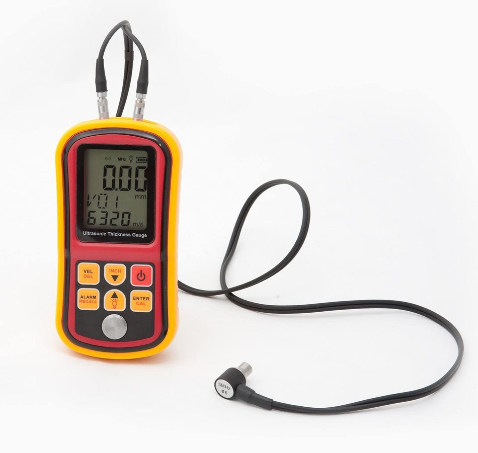 Ultrasonic Thickness Meter Tester Gauge Velocity 1.2~225mm Metal Wave