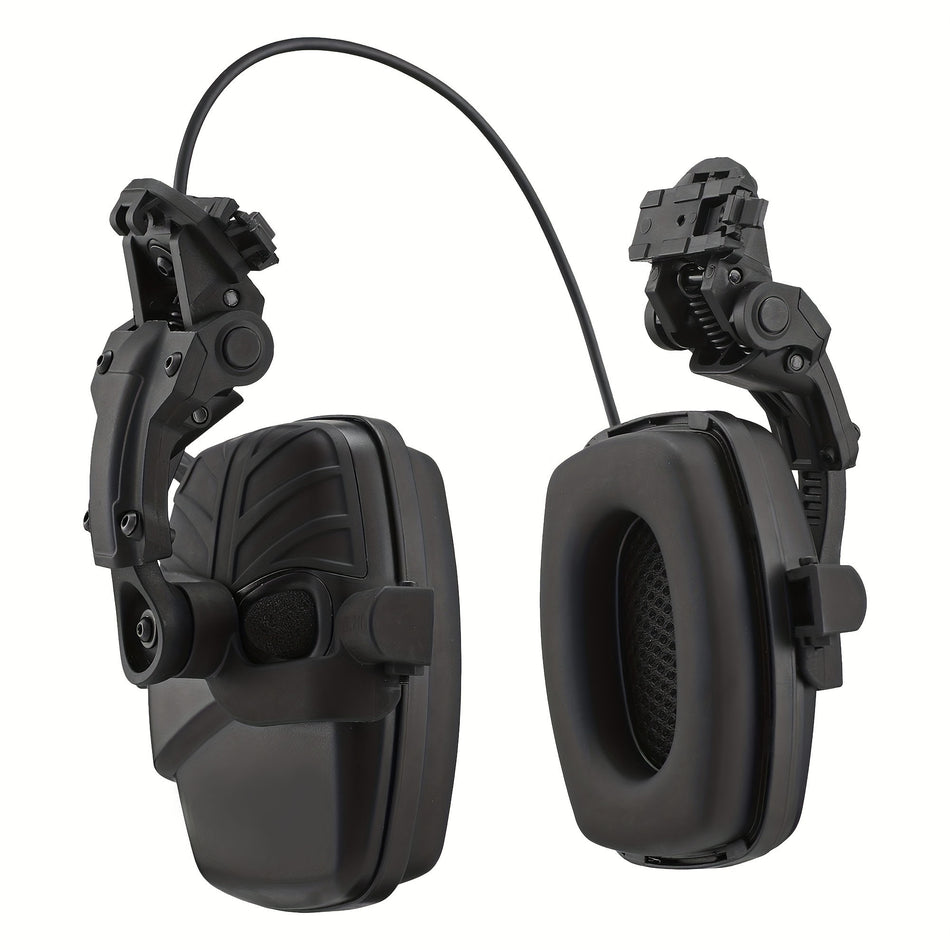 Tactical Shooting Earmuffs Helmet Mounted Electronic Sound Pickup Active Noise Reduction Hearing Protection No Battery Required Black