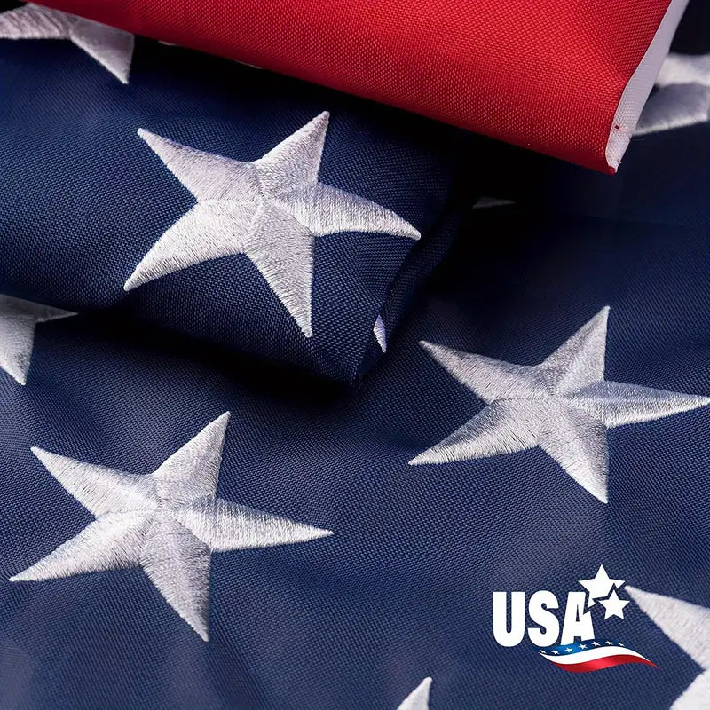 1Pc Tear Proof 4X6 Ft American Flag Build To Long Lasting Fade Resistant Spun Polyester High Wind Us Outdoor Flags Embroidered Stars Sewn Stripes Brass Grommet