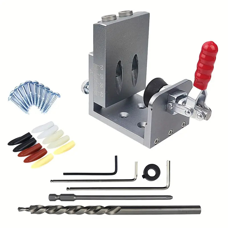 Tool For Quick Positioning And Drilling Of Oblique Holes At A 15 Degree Angle With A Screw To Block The Hole Used As An Auxiliary Tool For Drilling Screws Silvery B