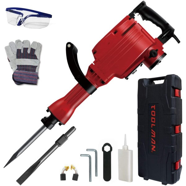 25 in. 14 Amp Electric Demolition Jack Hammer Concrete Breaker Power Tool with P