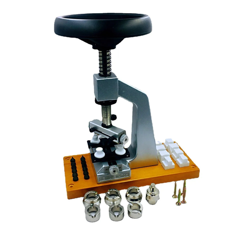 5700 Wood Table Watch Back Open Close Tools Bench Wristwatch Opener With 6 Opener Dies For Rolex Watches Watchmakers Tools 65Mm Color 5700 And 5538