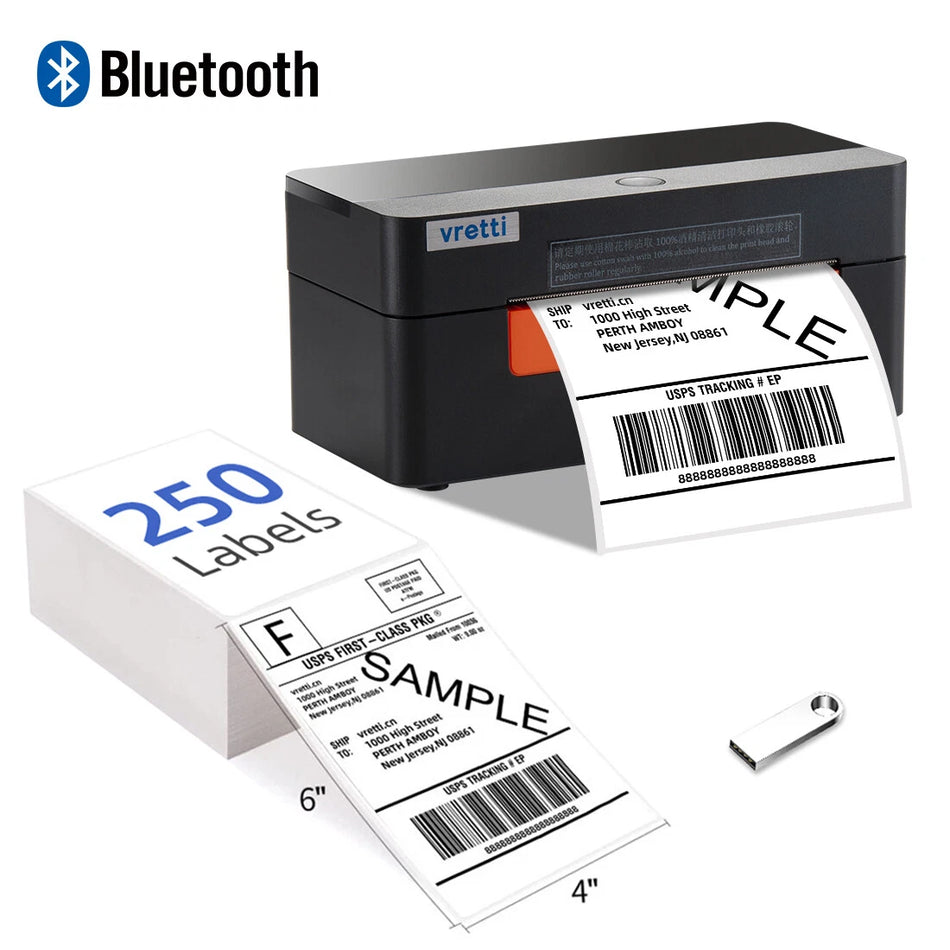 Thermal Shipping Label Printer Bluetooth 4X6 Label Maker Ebay Amazon Ups With 250 Labels