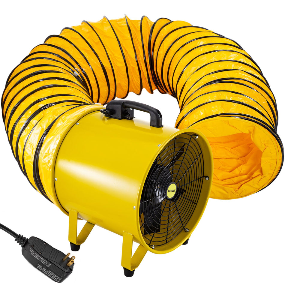Utility Blower Fan 16 Inches 1100W 2160 3178 Cfm High Velocity Ventilator W 16 Ft5 M Duct Hose Portable Ventilation Fan Fume Extractor For Exhausting Ventilating At Home And Job Site