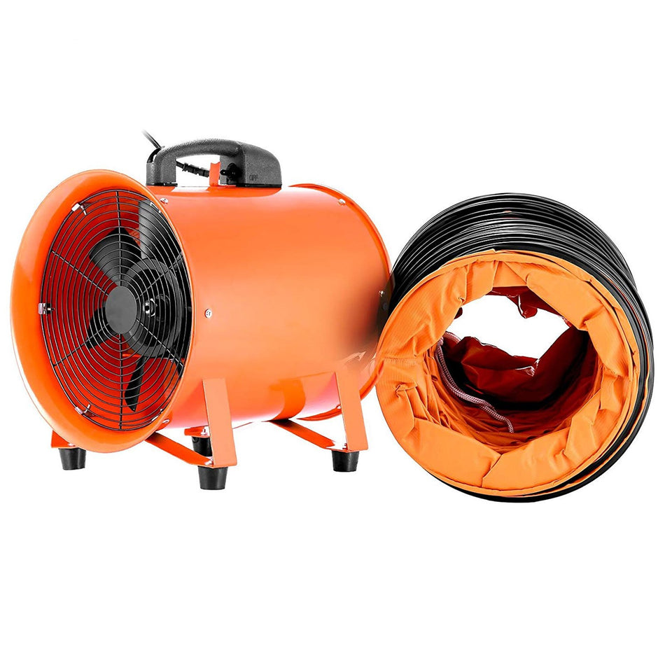 Utility Blower Fan 10 Inch Portable Ventilator High Velocity Utility Blower Mighty Mini Low Noise With 5M Duct Hose 10 Inch With 5M Duct Hose