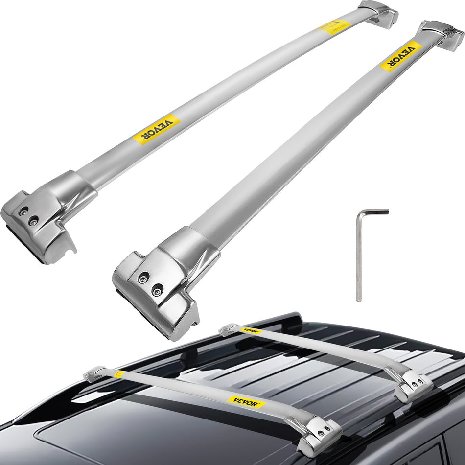 Roof Rack Rail Compatible With Jeep Grand Cherokee 2011 2021 Cross Bar Silver Set Carrier Baggage Top Luggage Pair Durable Storage Cross Bar Roof Rails Stainless Steel