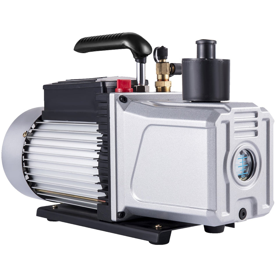 Vacuum Pump 12Cfm 1 Hp Single Stage Air Conditioning Vacuum Pump 110V 5Pa Ultimate Vacuum Refrigerant Hvac Air Tool Rotary Vane Vacuum Pump For Automobile Vacuum Evacuation 1 Stage 12Cfm