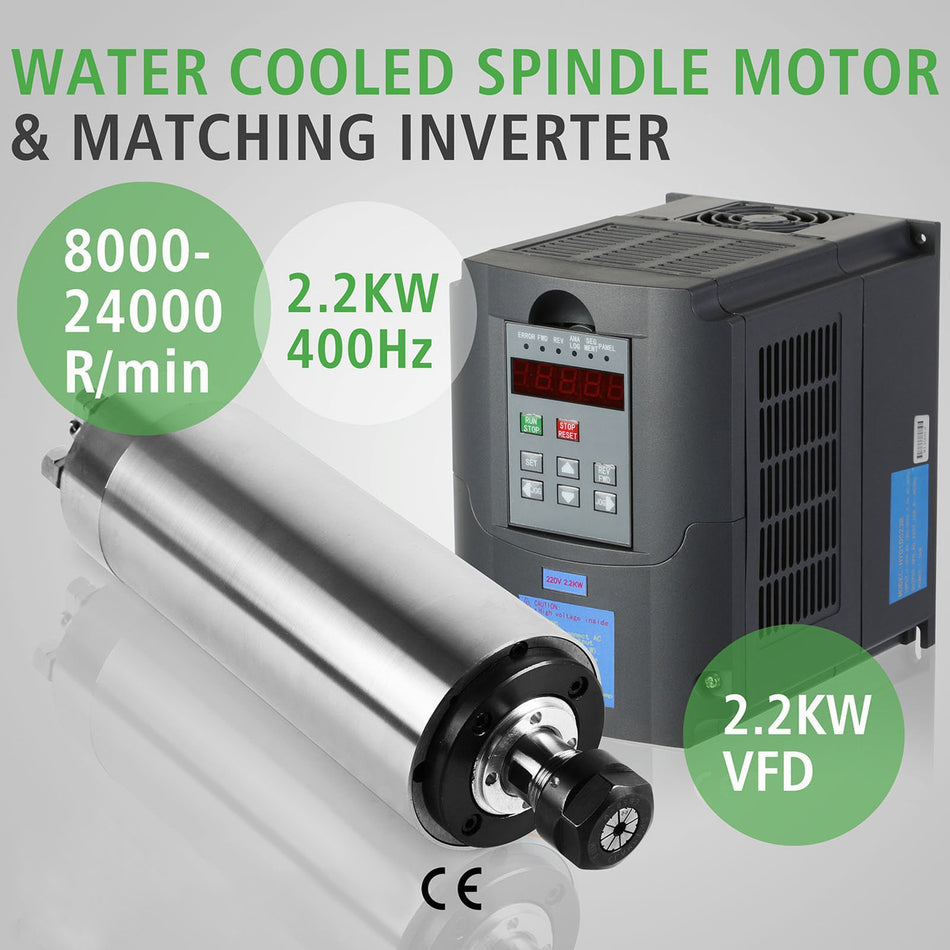 Updated 22Kw Water Cooling Spindle Motor And Matching Inverter 22Kw Vfd