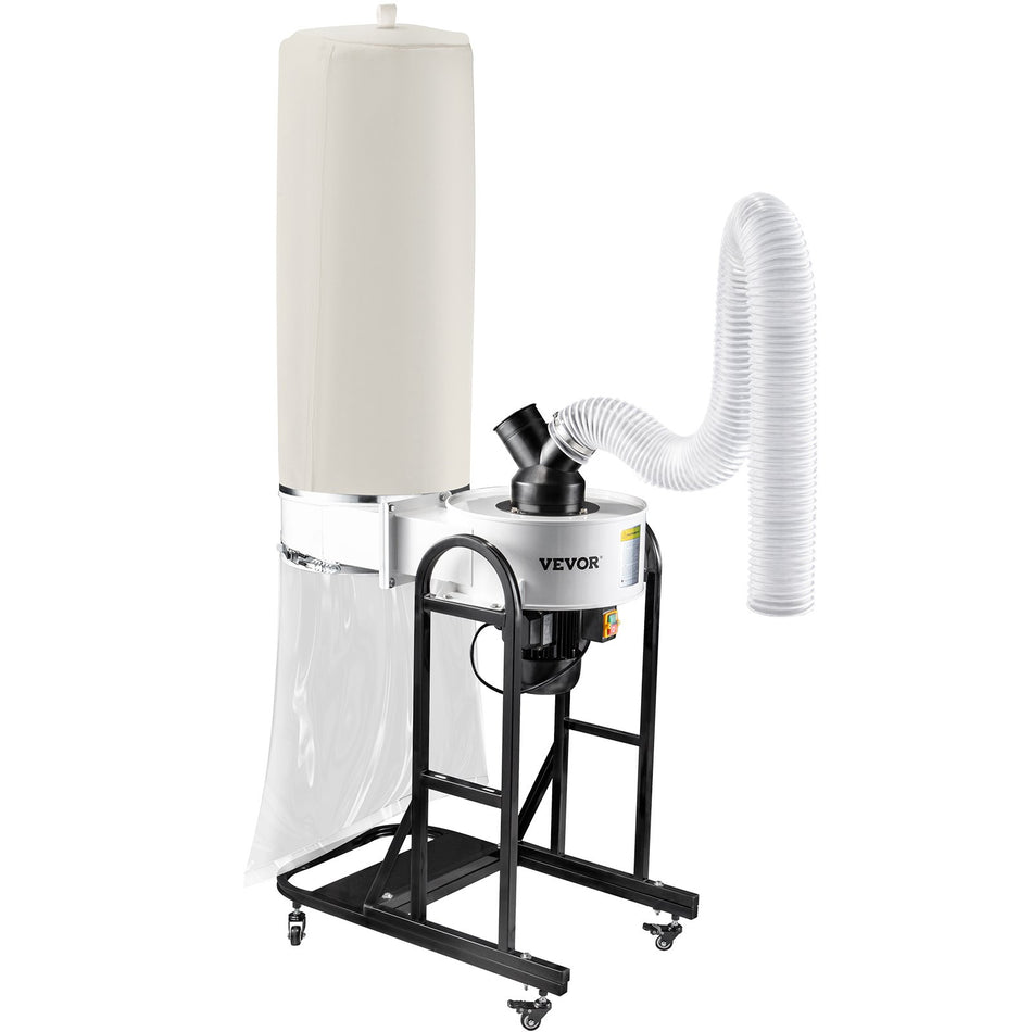 15 Hp Dust Collector 647 Cfm Portable Vortex Dust Collector Woodworking Dust Collector With 132 Gallon Collection Bag And Mobile Base 220V Dust Collection System 25 Micron Canister Kit