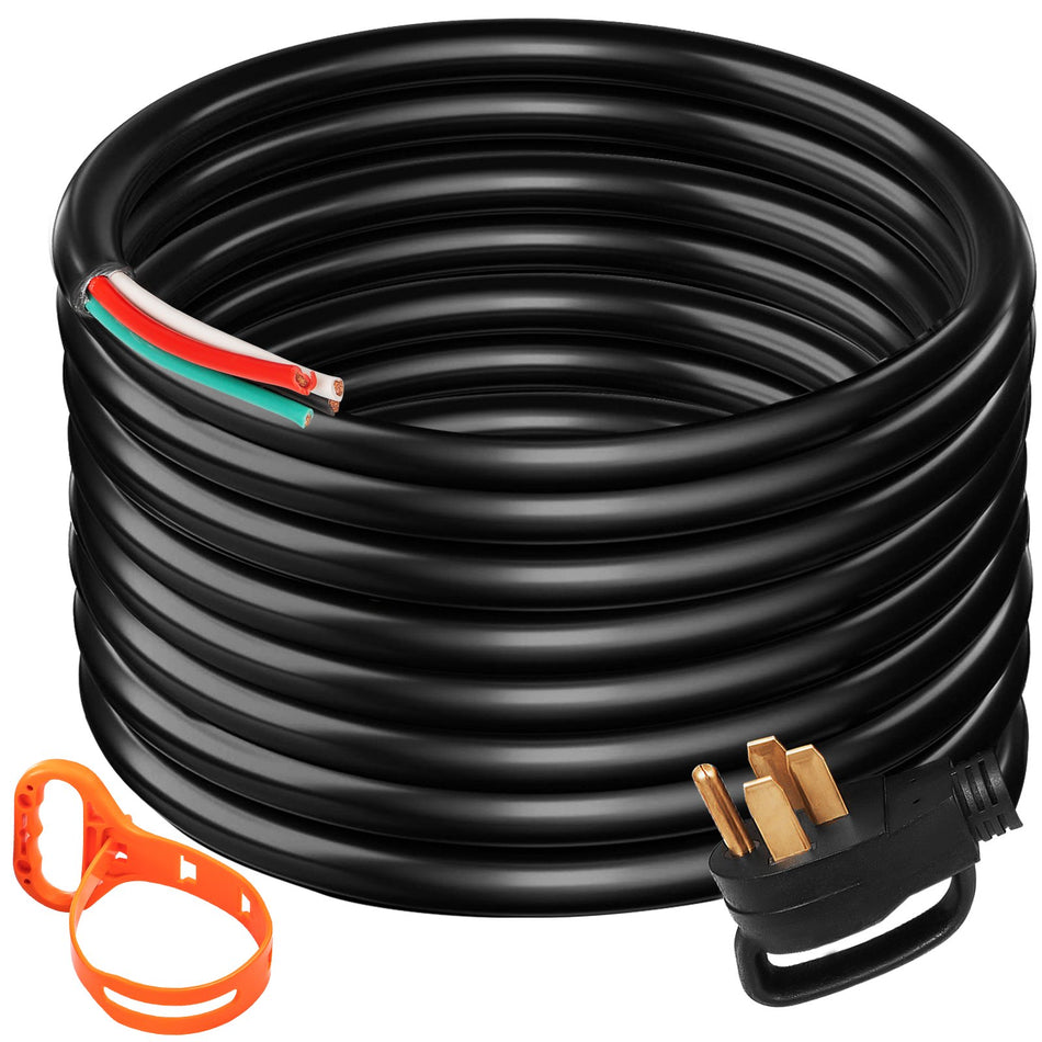 25Ft 50Amp Generator Extension Cord 6 Gauge Stw 6381 Generator Cord Generator Power Cord N14 50P To Bare Wire Cut Wire Cord Extension Power Cord Rv Motor Home Generator Portable