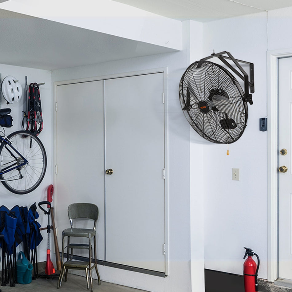 Wall Mount Fan 18 Inch 3 Speed High Velocity Max 4150 Cfm Waterproof Oscillating Industrial Wall Fan Commercial Or Residential For Warehouse Greenhouse Workshop Patio Black Etl Listed
